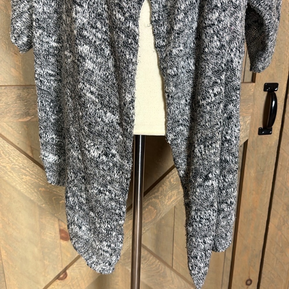 Prana Birdie marled black open front sweater Size Small - Picture 7 of 11